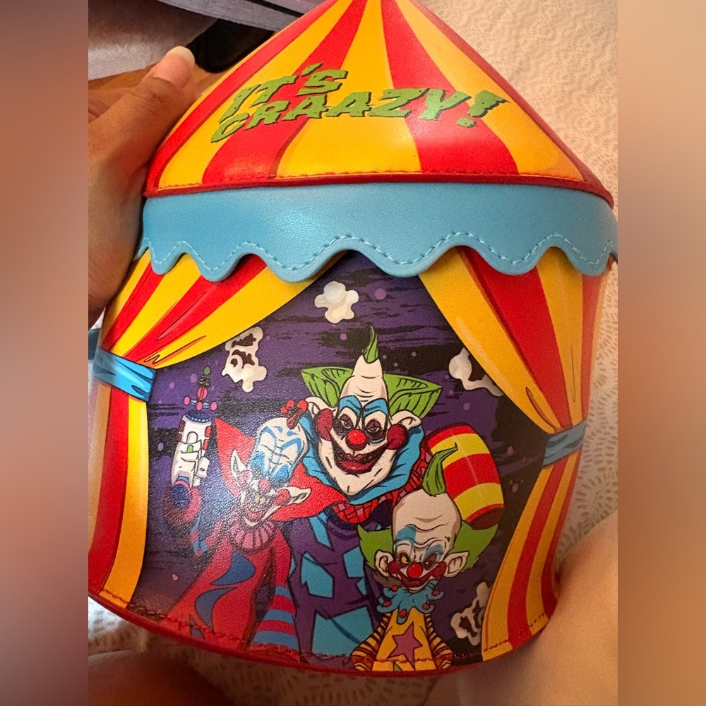 Colorful Spirit Halloween Killer Klowns “It’s Crazy!” circus Bag